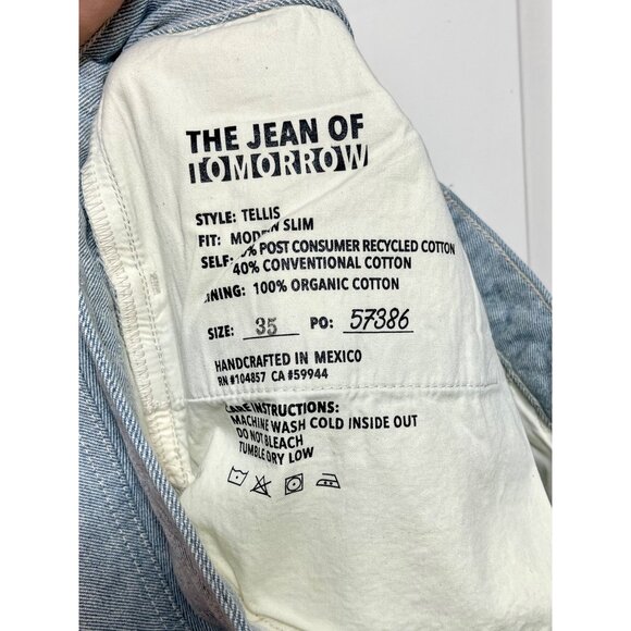 AG Adriano Goldschmied Light Blue Men's Straight Jeans - Picture 10 of 14